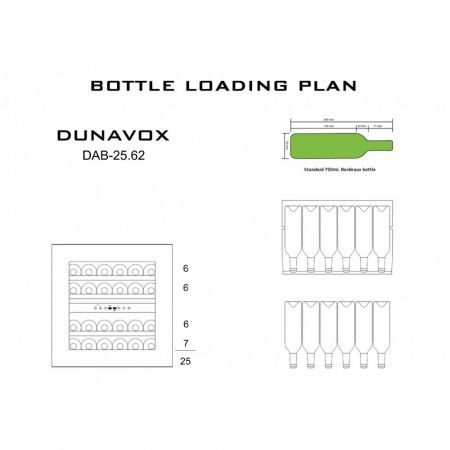 Купить встраиваемый винный шкаф Dunavox DAB-25.62DW.TO