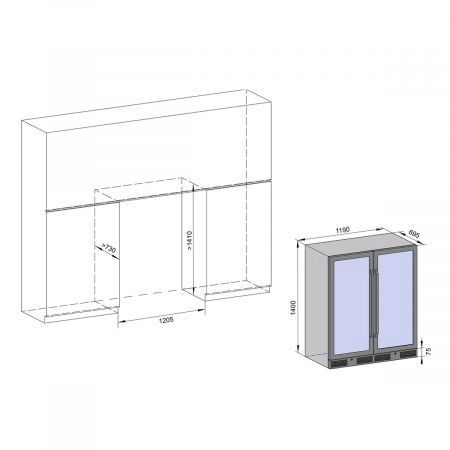 Купить встраиваемый винный шкаф Libhof SED-254  silver