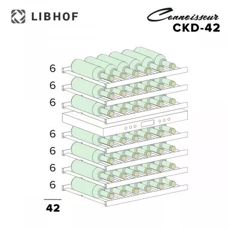 Купить встраиваемый винный шкаф Libhof Connoisseur CKD-42 Black