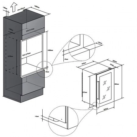 Купить встраиваемый винный шкаф Meyvel MV42-KBB2