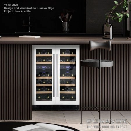 Купить встраиваемый винный шкаф Dunavox DAU-17.57DW