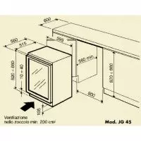 Купить встраиваемый винный шкаф IP Industrie JG 45-6 AD X