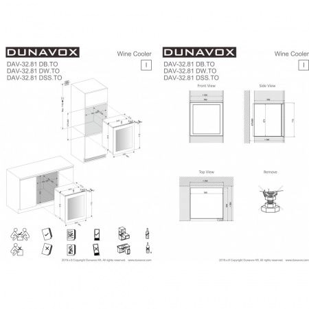 Купить встраиваемый винный шкаф Dunavox DAV-32.81DOP.TO