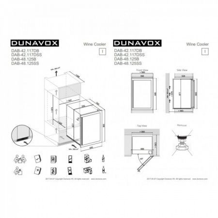 Купить встраиваемый винный шкаф Dunavox DAB-42.117DSS