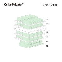 Купить встраиваемый винный шкаф CellarPrivate винный шкаф встраиваемый, двухзонный на 43 бутылки (CP043-2TBH) чёрный со скрытой ручкой