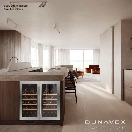 Купить встраиваемый винный шкаф Dunavox DAU-32.83SS