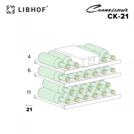Купить встраиваемый винный шкаф Libhof Connoisseur CK-21 black