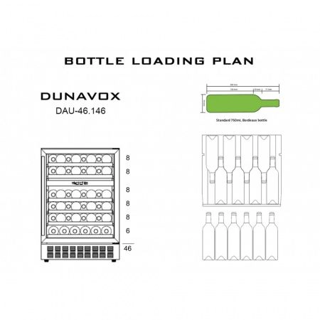 Купить встраиваемый винный шкаф Dunavox DAU-46.146DW