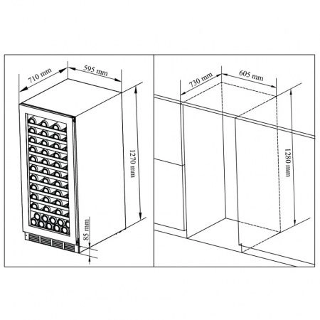 Купить встраиваемый винный шкаф Cavanova CV300DT