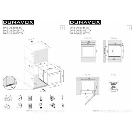 Купить встраиваемый винный шкаф Dunavox DAB-26.60B.TO