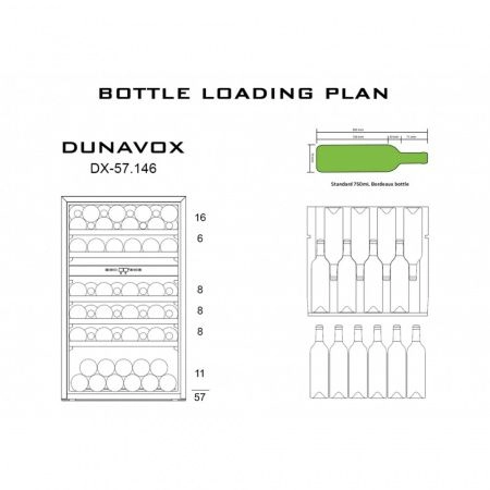 Купить отдельностоящий винный шкаф Dunavox DX-57.146DWK