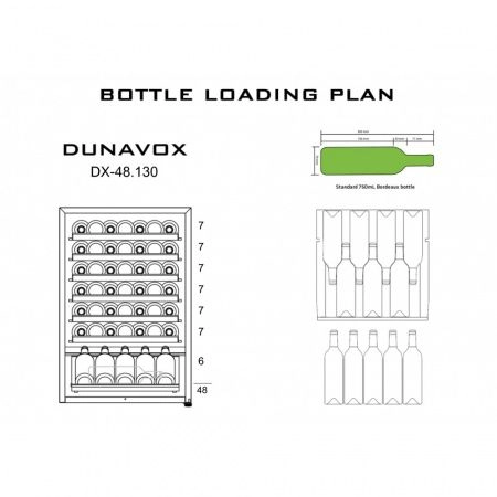 Купить отдельностоящий винный шкаф Dunavox DX-48.130KF