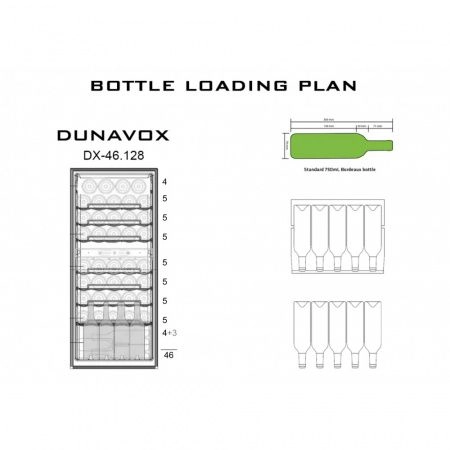 Купить отдельностоящий винный шкаф Dunavox DX-46.128DK