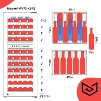 Купить отдельностоящий винный шкаф Meyvel MV73-KBF2