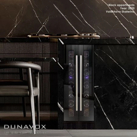 Купить встраиваемый винный шкаф Dunavox DX-7.20BK/DP