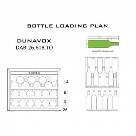 Купить встраиваемый винный шкаф Dunavox DAB-26.60B.TO
