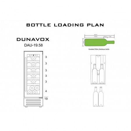 Купить встраиваемый винный шкаф Dunavox DAU-19.58W