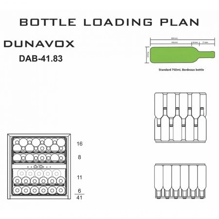 Купить встраиваемый винный шкаф Dunavox DAB-41.83DB