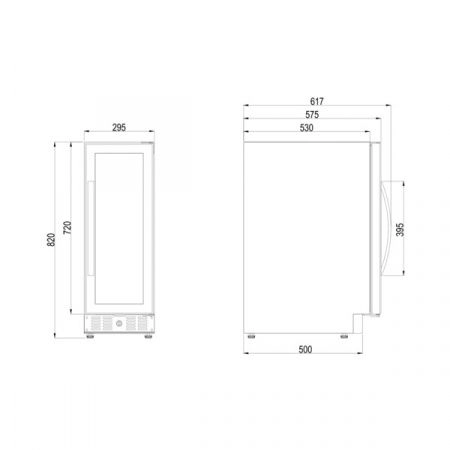 Купить встраиваемый винный шкаф Dometic E16FG Elegance