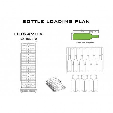 Купить встраиваемый винный шкаф Dunavox DX-166.428DBK