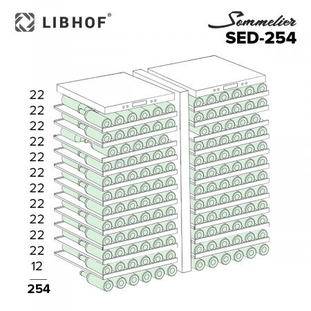 Купить встраиваемый винный шкаф Libhof SED-254  silver