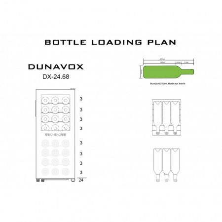 Купить отдельностоящий винный шкаф Dunavox DX-24.68DSC