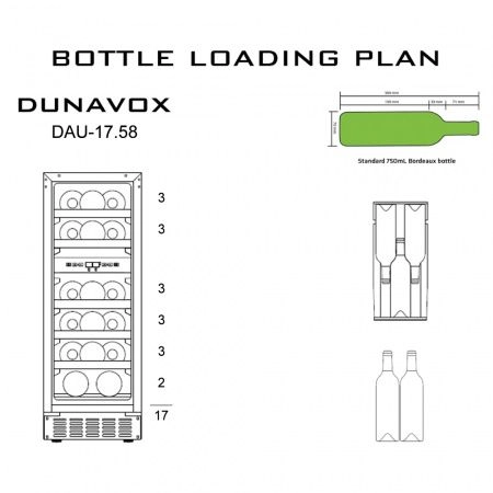 Купить встраиваемый винный шкаф Dunavox DAU-17.58DSS