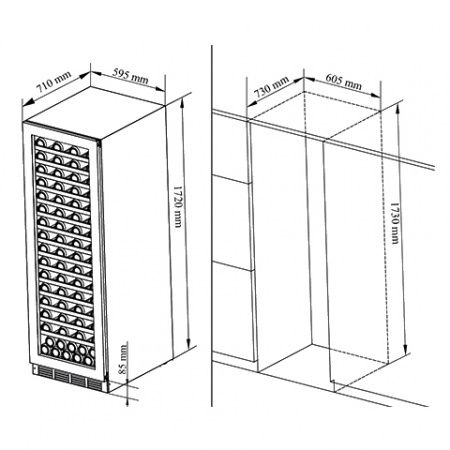 Купить встраиваемый винный шкаф Cavanova CV300DT
