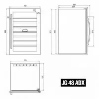 Купить встраиваемый винный шкаф IP Industrie JG 48 ADX