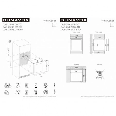 Купить встраиваемый винный шкаф Dunavox DAB-25.62DW.TO
