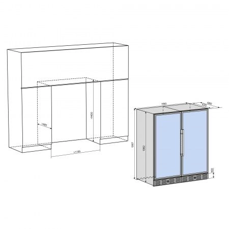 Купить встраиваемый винный шкаф Libhof Sommelier SOD-254 Silver